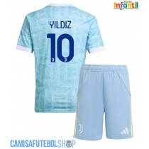 Camisa de time de futebol Juventus Kenan Yildiz #10 Replicas 2º Equipamento Infantil 2025-26 Manga Curta (+ Calças curtas)